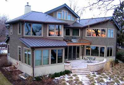 exterior in winter, revelle house